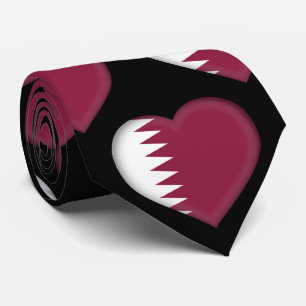 Gravata Padrão cardíaco das cores do indicador do Qatar