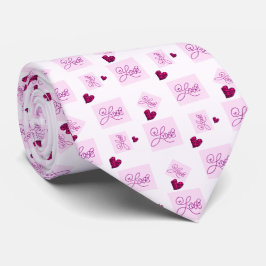 Gravata Padrão cardíaco de amor em bloco2
