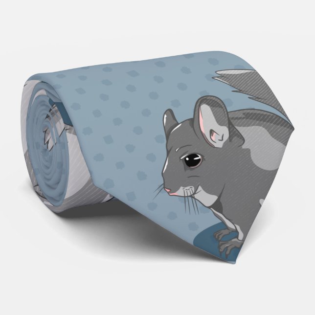 Gravata Padrão Chinchilla Cute (Rolled)