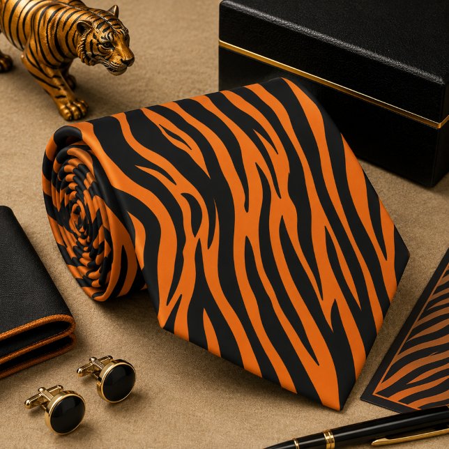 Gravata Padrão Clássico de Animal Selvagem Zebra (Criador carregado)