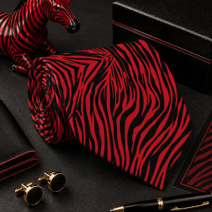 Gravata Padrão Clássico de Animal Selvagem Zebra
