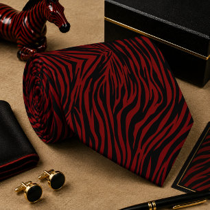 Gravata Padrão Clássico de Animal Selvagem Zebra