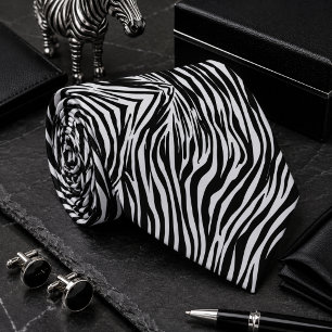 Gravata Padrão Clássico de Animal Selvagem Zebra