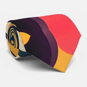 Gravata Padrão colorido amarelo do sorriso 3D