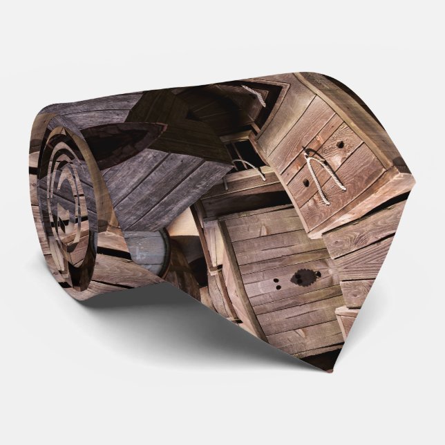 Gravata Padrão Contemporâneo De Madeira Marrom-âmbar (Rolled)