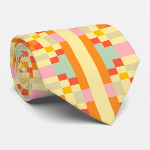 Gravata Padrão contínuo de arte pixel geométrico moderno