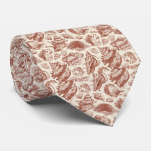 Gravata Padrão Costeiro Toile de Conchas Antigas (4)