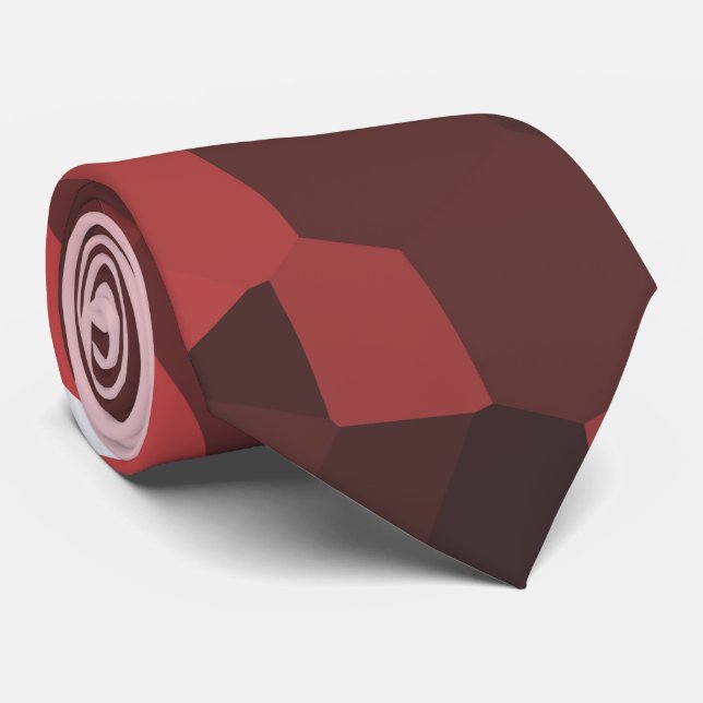 Gravata Padrão Cristalizado de Matiz Vermelha (Rolled)