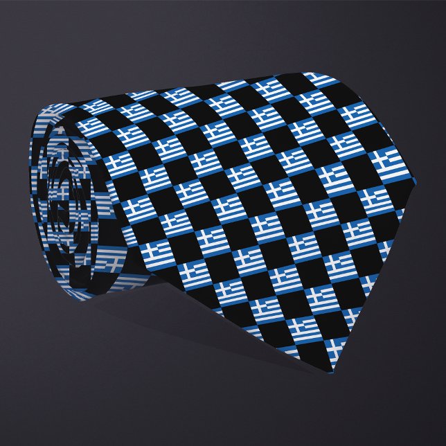 Gravata Padrão da Bandeira Grega Xadrez (Criador carregado)