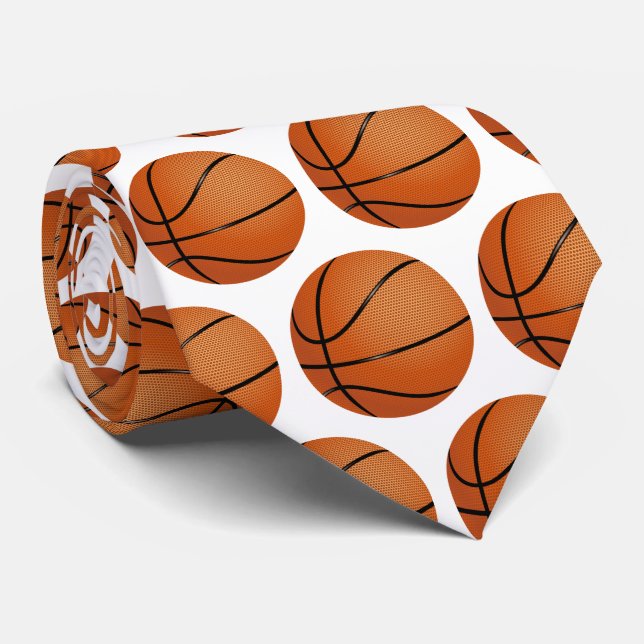 Gravata Padrão das bolas de basquete | Presentes desportiv (Rolled)