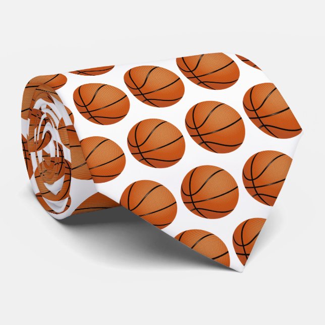 Gravata Padrão das bolas de basquete | Presentes desportiv (Rolled)