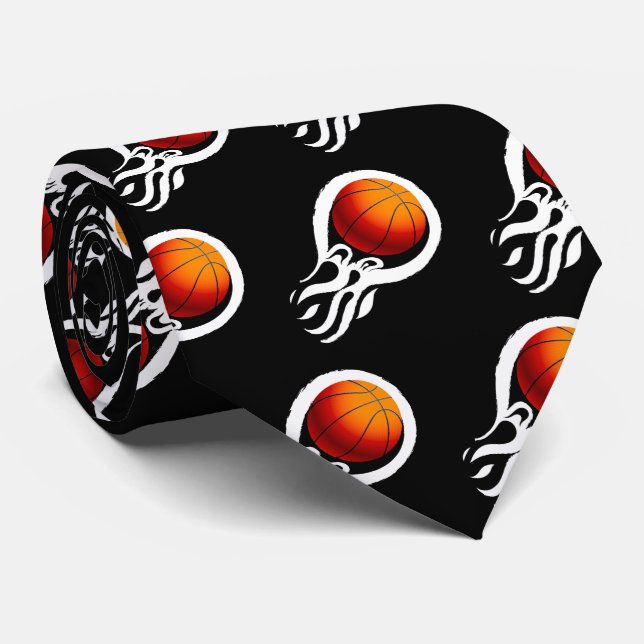 Gravata Padrão das bolas de basquete | Presentes desportiv (Rolled)