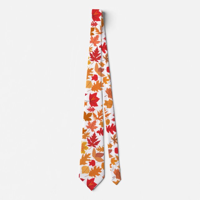 Gravata Padrão das folhas do outono 02 Não BG (Frente)