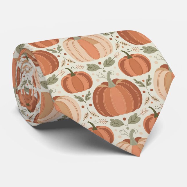 Gravata Padrão de Abóbora no Estilo Boho (Rolled)