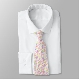 Gravata Padrão de AMOR Elegante em cor amarelo suave