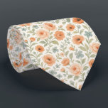 Gravata Padrão de arte floral francês charmoso e despreten<br><div class="desc">Esta gravata única apresenta um padrão charmoso e contemporâneo no estilo shabby chic francês. Ela exibe um design floral botânico com rosas laranja coral pastéis, flores azul-ardósia claro e folhas verde-sage, dispostas de forma harmoniosa sobre um fundo branco crocante. Esta gravata distinta e elegante é perfeita para o empresário profissional...</div>