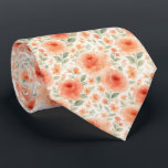 Gravata Padrão de arte floral francês chic e elegante<br><div class="desc">Esta gravata única apresenta um charmoso e contemporâneo padrão francês shabby chic. Ela apresenta um design floral botânico com rosas cor-de-coral e laranja-avermelhadas pastéis lindamente dispostas e folhas verde-sage contra um fundo branco crocante. Esta gravata distinta e elegante é perfeita para o empresário profissional e sofisticado, tornando-a ao mesmo tempo...</div>