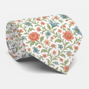 Gravata Padrão de arte floral francês shabby chic vintage