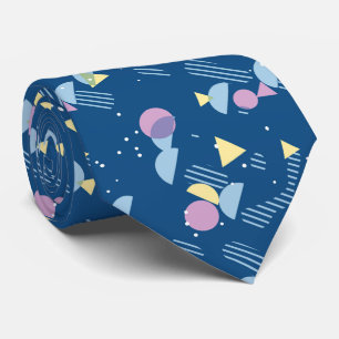 Gravata Padrão de Arte Geométrica de Abstrato Moderno da a