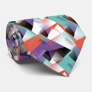 Gravata Padrão de Arte Mágica Geométrica de Abstrato Moder