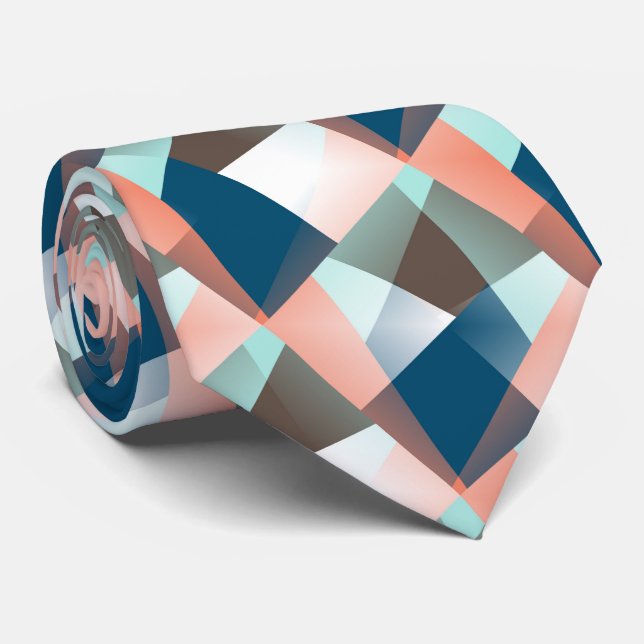Gravata Padrão de Arte Mágica Geométrica do Hip Abstrato m (Rolled)