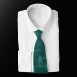 Gravata Padrão de árvore clássica | Bold Kelly Green Natal<br><div class="desc">Esta é a estação para a alegre arte vestida! Um traje moderno, escuro e com padrão de estilo moderno. Esta design festiva divertida apresenta árvores de Natal cintilantes e caprichosas com uma pintura frisada melhorada com brilho metálico falso juntamente com um fundo sólido de baixo perfil correspondente. Para outras cores...</div>