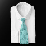 Gravata Padrão de árvore elegante | Natal de Luxe Aqua<br><div class="desc">Esta é a estação para a alegre arte vestida! Bonita lavanda pastel de chique e doce roupa de Natal com padrão de paleta púrpura. Esta design festiva divertida apresenta árvores de Natal cintilantes e caprichosas com uma pintura frisada melhorada com brilho metálico falso juntamente com um fundo sólido de baixo...</div>