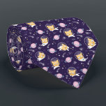 Gravata Padrão de Astronautas de Gato Gato-Gato<br><div class="desc">Uma gravata com um adorável padrão com astronautas de gatinhos flutuando no espaço. Divertido e caprichoso.</div>
