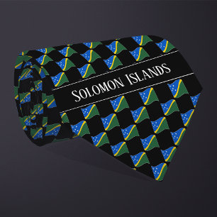 Gravata Padrão de Bandeira Ondulada das Ilhas Salomão