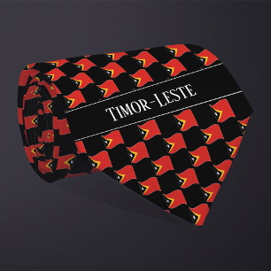 Gravata Padrão de bandeira ondulada de Timor-Leste