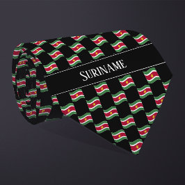 Gravata Padrão de Bandeira Ondulada do Suriname
