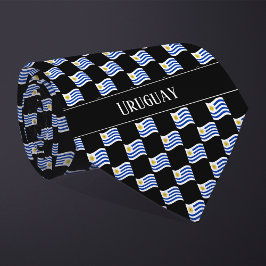 Gravata Padrão de Bandeira Ondulada do Uruguai