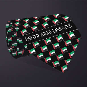 Gravata Padrão de bandeira ondulada dos Emirados Árabes Un