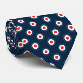 Gravata Padrão de bolinhas - Branco vermelho azul