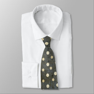 Gravata Padrão de Bolinhas preto e branco