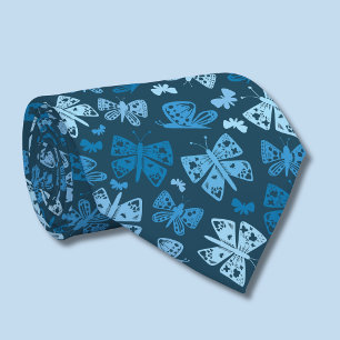 Gravata Padrão de borboleta azul