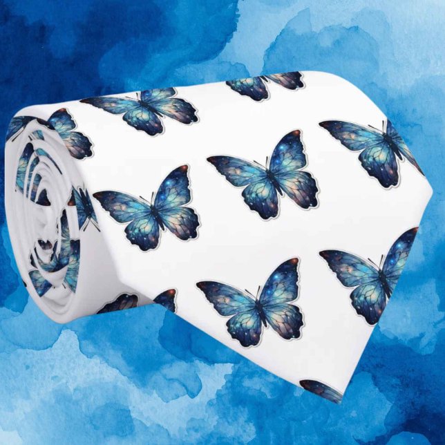 Gravata Padrão de Borboleta Azul (Criador carregado)