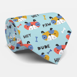 Gravata Padrão de Cachorro Bonito e Divertido