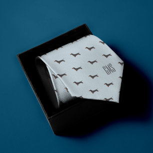 Gravata Padrão De Cães Daschund Monogramado