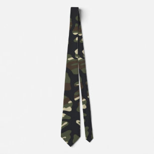 Gravata Padrão de Camuflagem Florestal Clássico