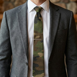 Gravata Padrão de Camuflagem Florestal Recon