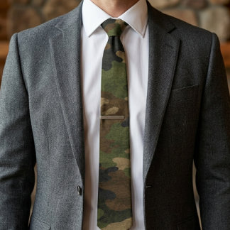 Gravata Padrão de Camuflagem Florestal Recon