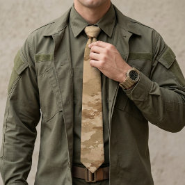 Gravata Padrão de Camuflagem Tática Tempestade no Deserto