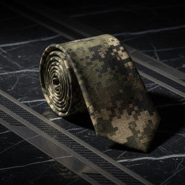 Gravata Padrão de Camuflagem Tático Pixel Sombra