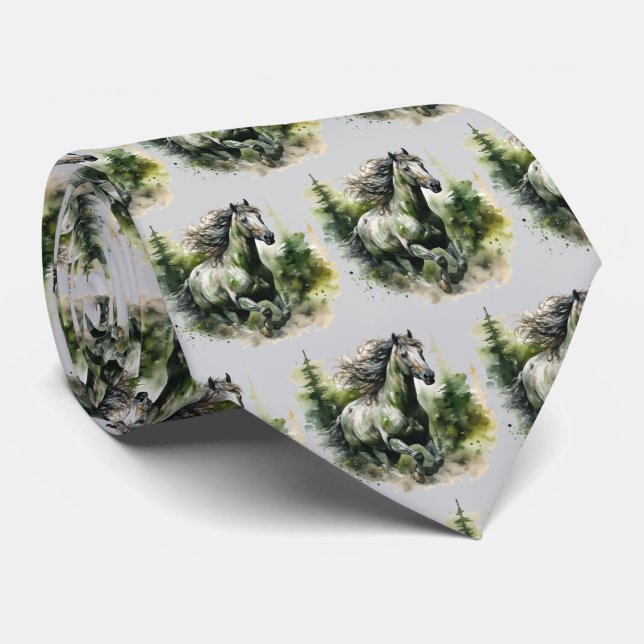 Gravata Padrão de cavalo com azulejos legais (Rolled)