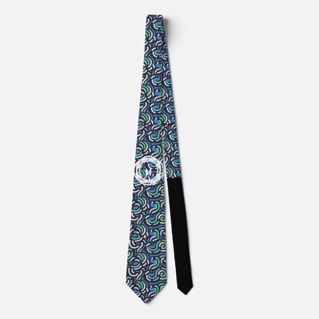 Gravata Padrão de Circular de Encadeamento Personalizado (Frente)