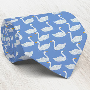 Gravata Padrão de Cisne Azul