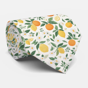 Gravata Padrão de Citros de Limão e Laranja