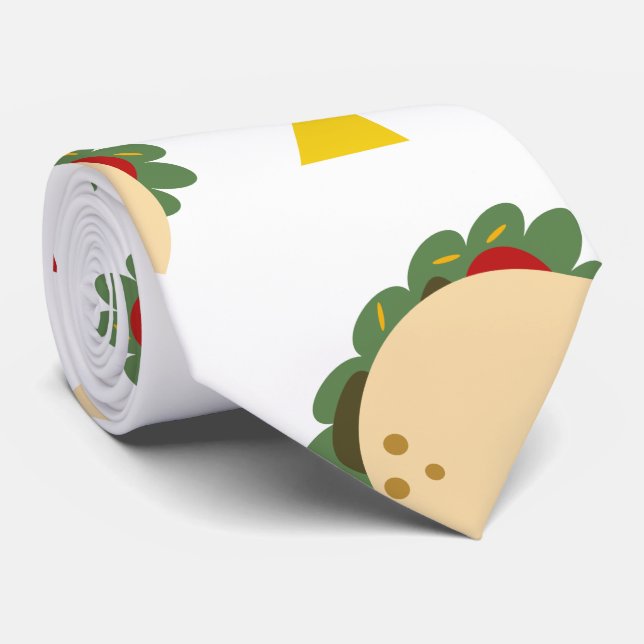 Gravata Padrão de Confete Moderno do Cinco De Mayo Taco (Rolled)