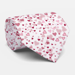Gravata Padrão de Corações Encantadores Rosa